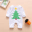 Floral Dinosaur Car Printed Baby Romper - Long Sleeve