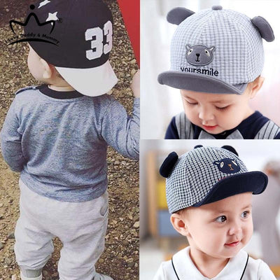 Modern Baby Boy Cap with Embroidery - Stylish Cotton Sun Hat