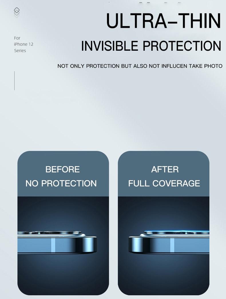 Protecteur d'objectif en verre trempé premium pour iPhone 13/12/11