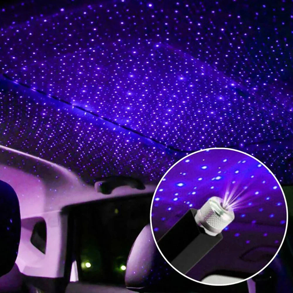 Proyector de Luz Nocturna de Estrellas en el Techo del Coche Mini LED
