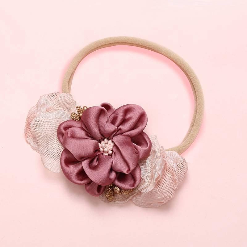 Elegant Floral Headband for Newborns - Soft & Adjustable