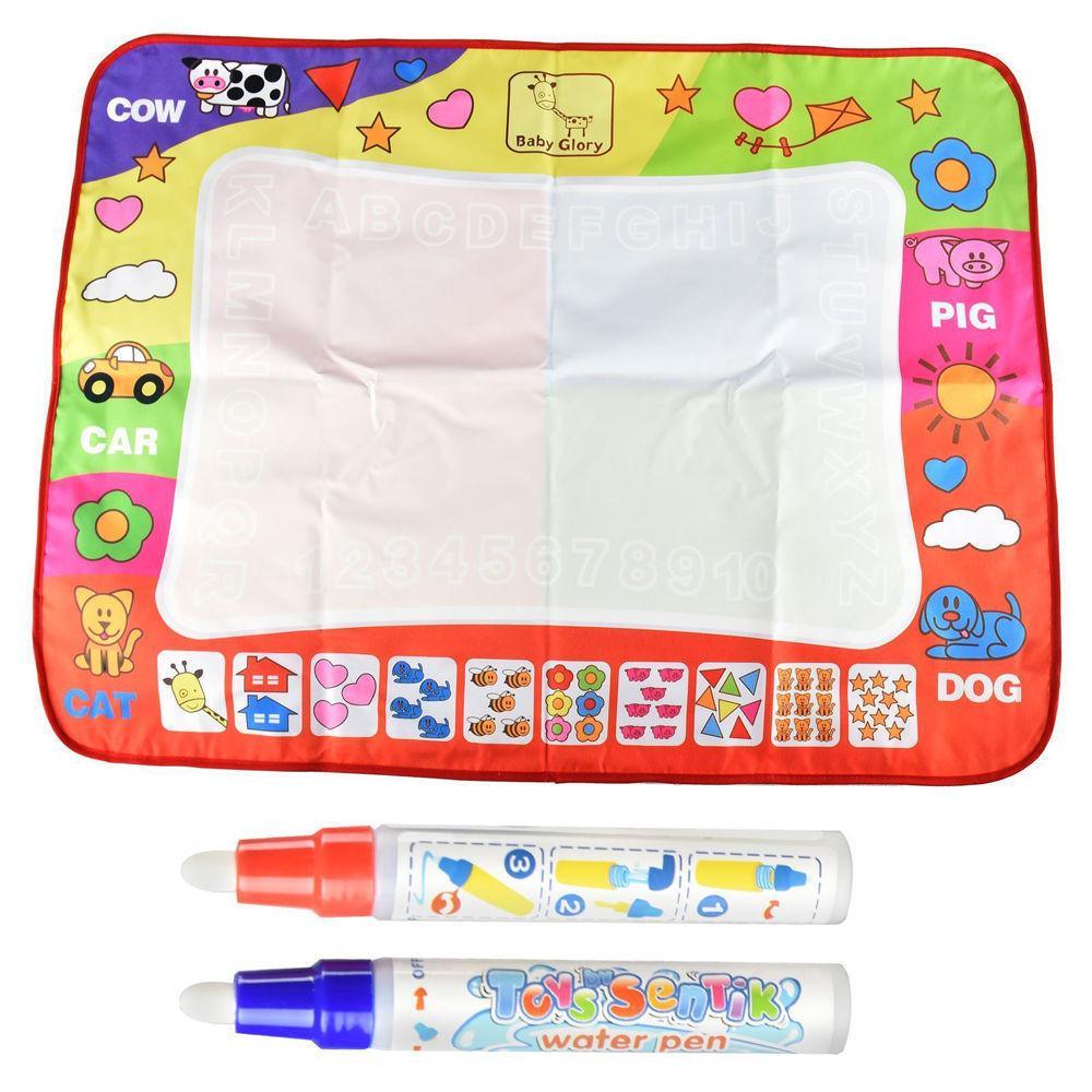 Tapis de Dessin à l'Eau Éducatif pour Enfants - 45,5 x 29 cm