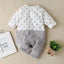 Long Sleeve Cartoon Star Print Romper for Infants