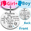 Lovely Personalized Baby Boys Girls Keychain  Name Birth Weight Height For Newborn Commemorate New Mom Dad Gift Keyring P026_C - Korvel