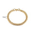 Men's Gold Tone Curb Link Bracelet - Stainless Steel Elegance