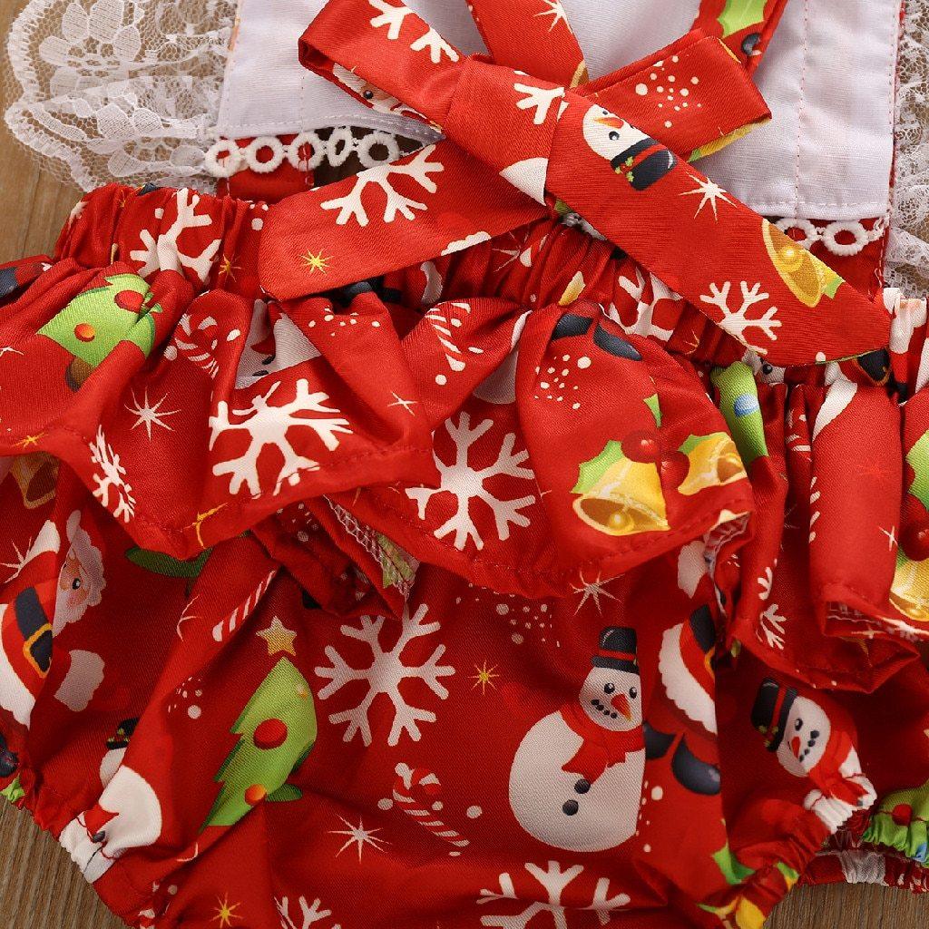 Ensemble de Robe de Princesse de Noël pour Filles Bébés