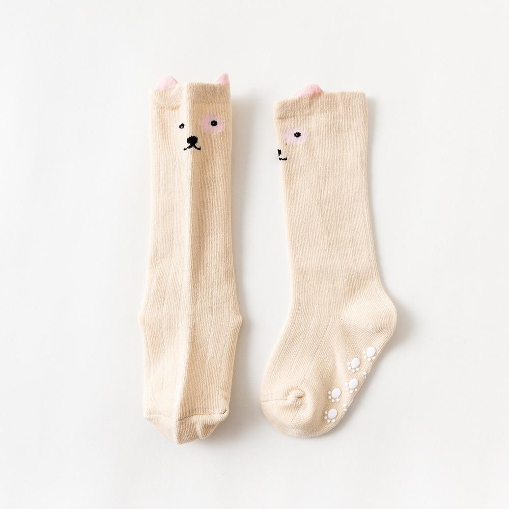 Chaussettes Bébé Blanches Montantes Premium - Design Antidérapant en Coton