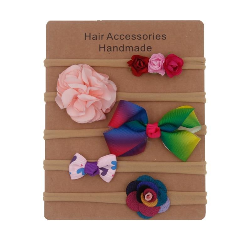 Ensemble de bandeaux floraux faits main pour bébé - Accessoires capillaires doux