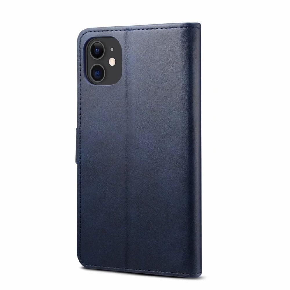 Luxury Red Leather Magnetic Flip Case for iPhone