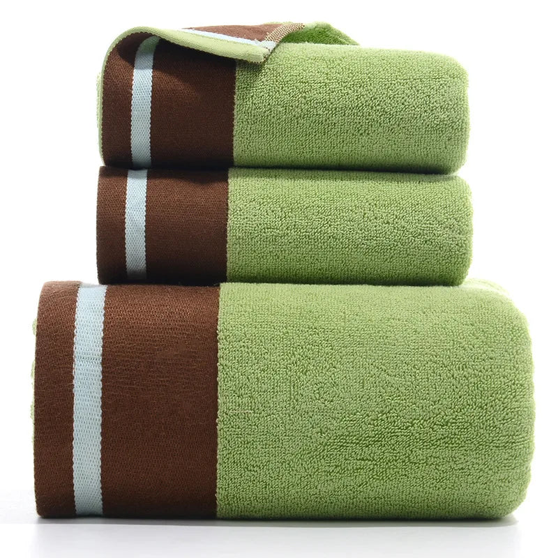 3PCS/Set Towel Cotton Beach towels Luxury Thickened Bath Towel - Korvel