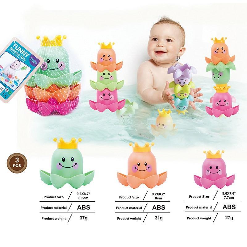 Kids Ocean Life Octopus Stacking Cups Bath Toy