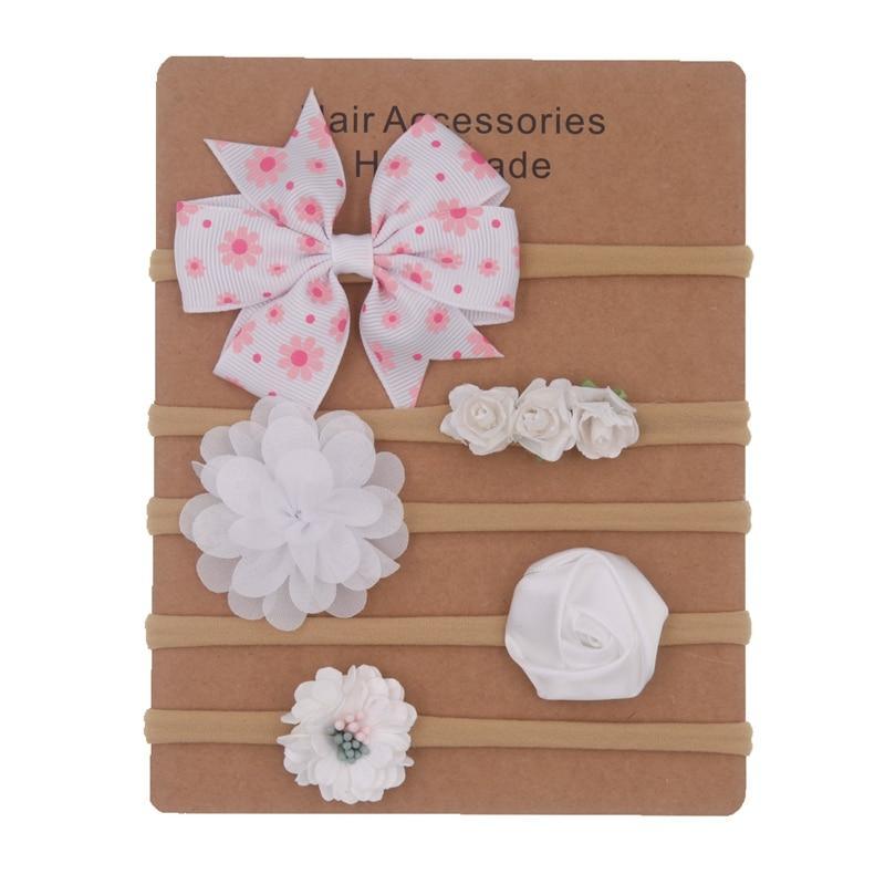 Ensemble de bandeaux floraux faits main pour bébé - Accessoires capillaires doux