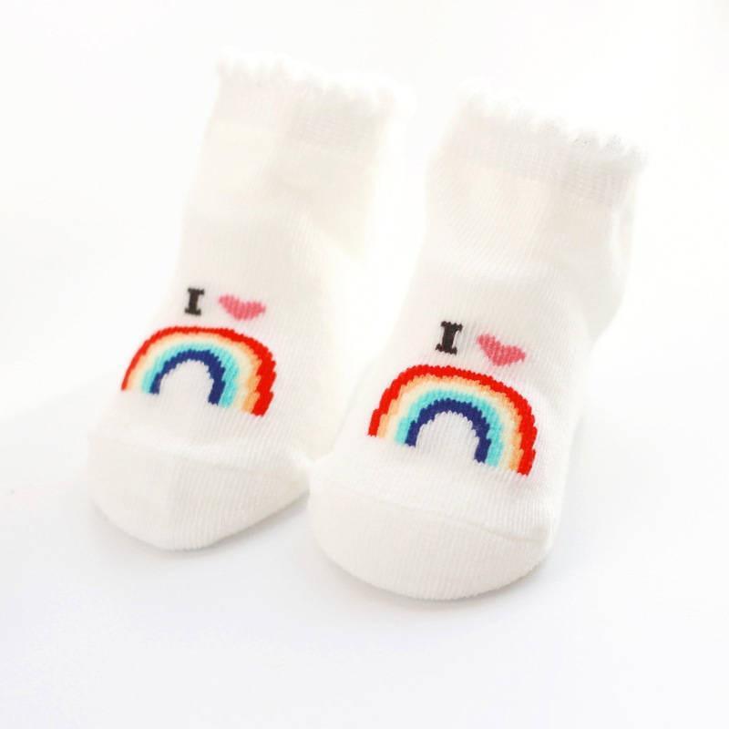Chaussettes pour bébés en coton doux antidérapantes pour nouveau-nés et tout-petits