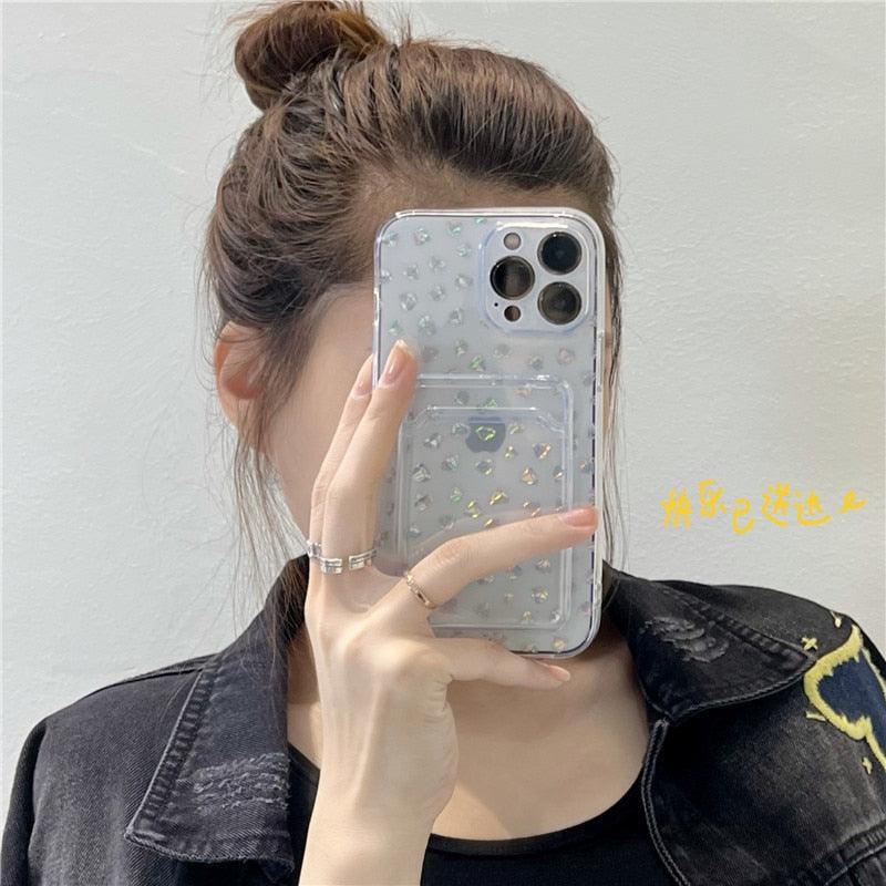 Funda de Cartera para iPhone Gradient Women Love