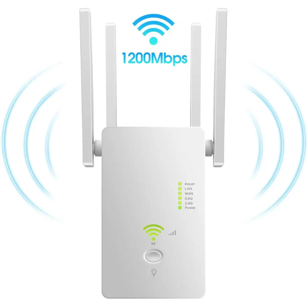Répéteur WiFi double bande 5GHz - Extenseur sans fil 1200Mbps