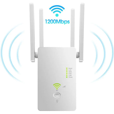 Dual Band 5GHz WiFi Repeater - 1200Mbps Wireless Extender