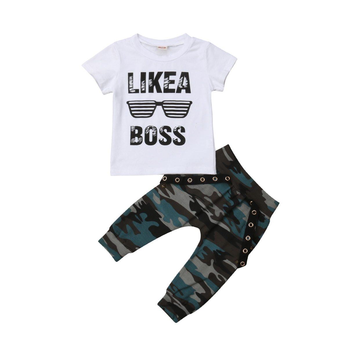 Ensemble de vêtements pour bébé Hip Hop avec imprimé lettres pour garçons