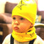 Adorable Star Print Cotton Hat & Scarf Set for Kids - Korvel