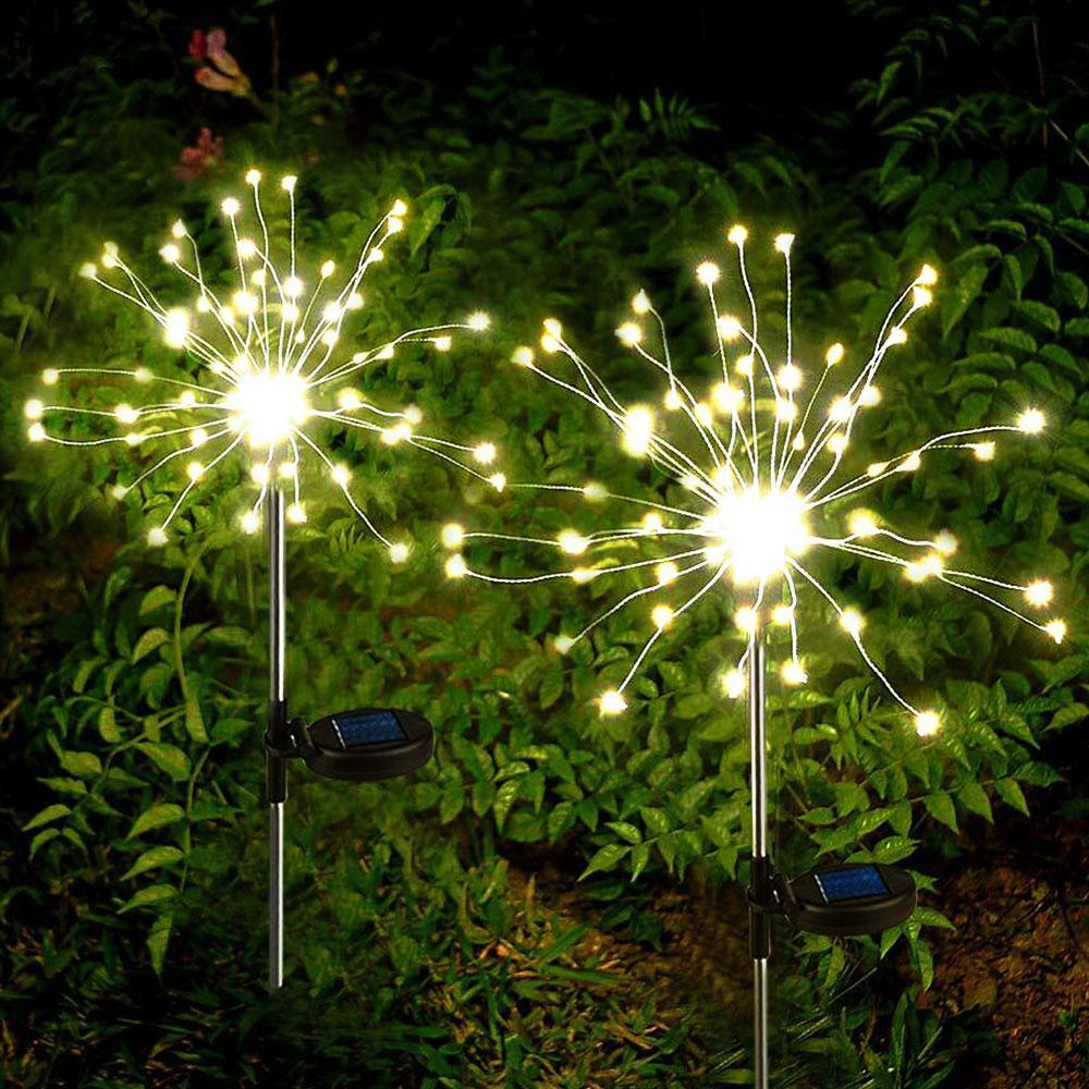 Modern Luxury LED Solar Garden Lamp - Tree Fireworks Design