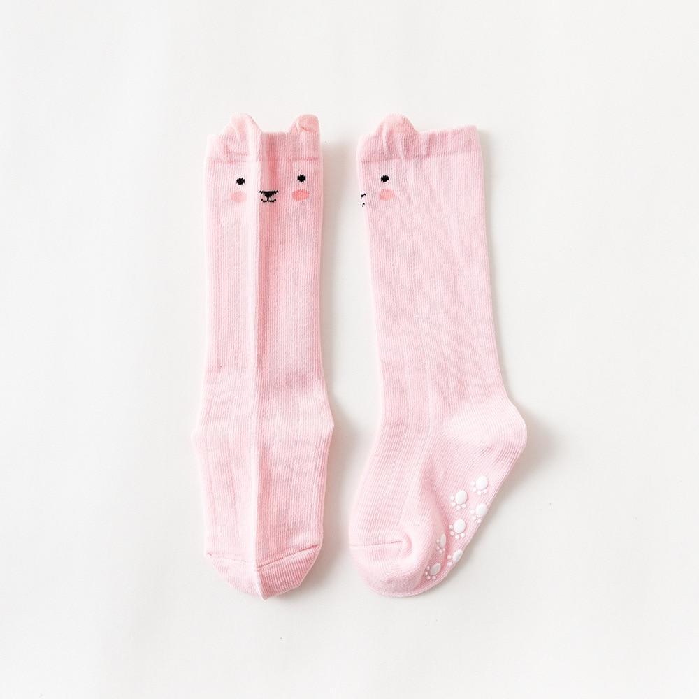 Chaussettes Bébé Blanches Montantes Premium - Design Antidérapant en Coton