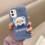 Coque de téléphone en peluche ours brun mignon pour modèles d'iPhone