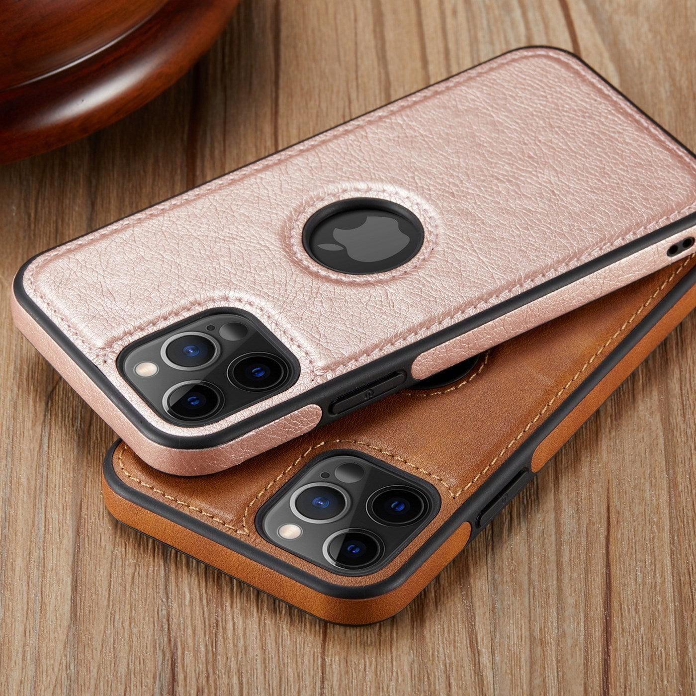 Coque de téléphone en cuir PU de luxe pour iPhone - Protection élégante