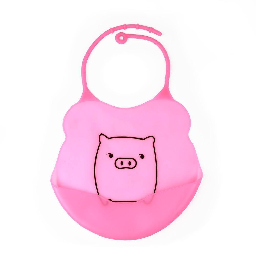 Bavoirs en silicone ajustables avec des designs de dessins animés amusants