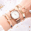 Ensemble de Montre à Quartz de Luxe pour Femmes avec Bracelet