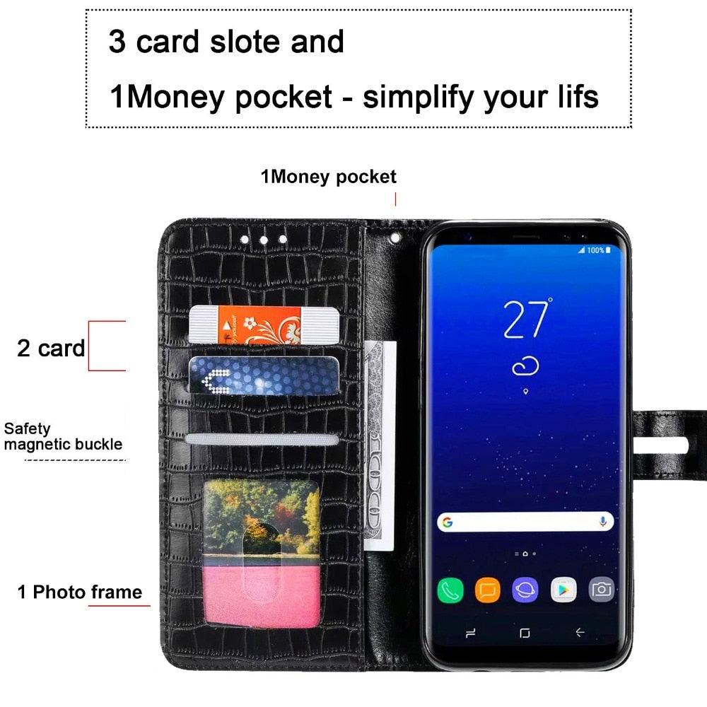 Luxury Pattern Flip Case for iPhone - Premium Leather Wallet Protection