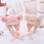 Handmade Modern Trend Winter Knitted Baby Hat with Double Pompoms