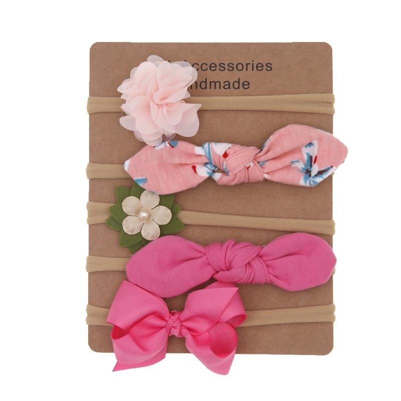 Ensemble de bandeaux floraux faits main pour bébé - Accessoires capillaires doux