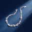 Elegant 925 Sterling Silver Double Layer Star Bead Bracelet for Women