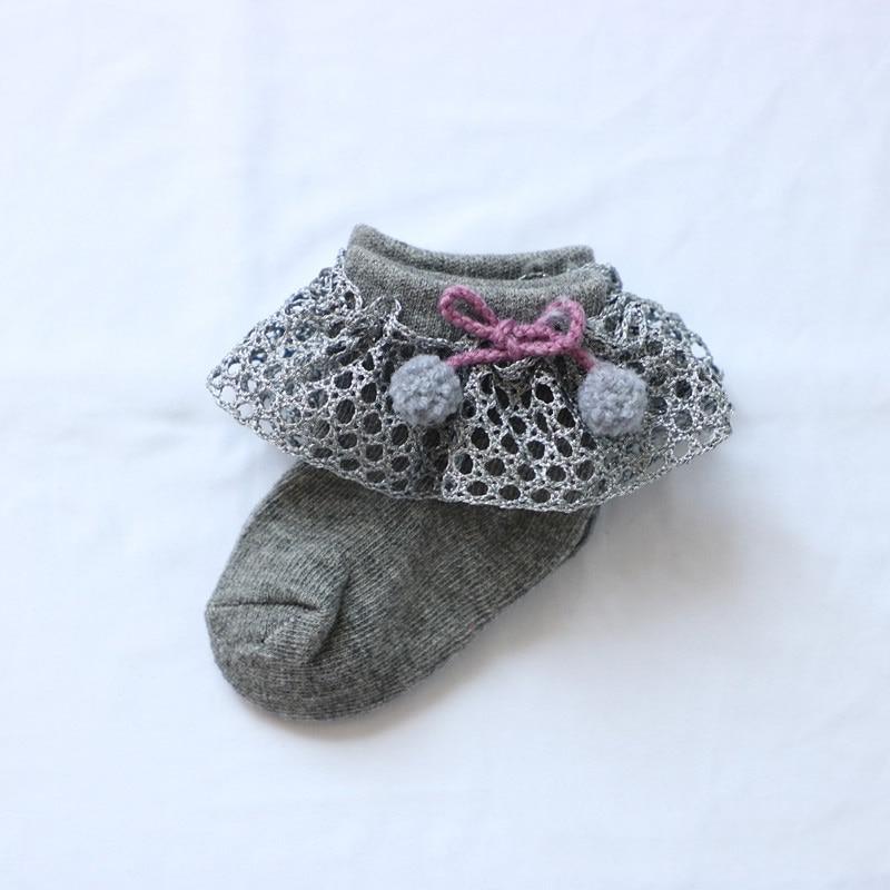 Calcetines para Niña con Lazos de Encaje y Flores