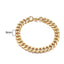 Men's Gold Tone Curb Link Bracelet - Stainless Steel Elegance