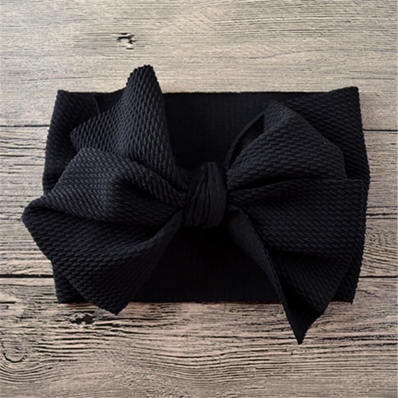 Nouveau bandeau large avec nœud pour bébés filles