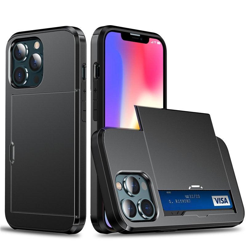 Luxury Wallet Card Holder Case for iPhone 13 Pro & 12 Pro Max
