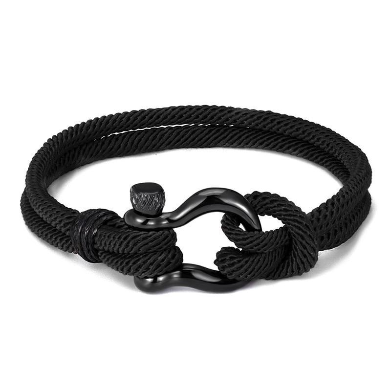 Bracelet en corde navy moderne et élégant pour hommes et femmes