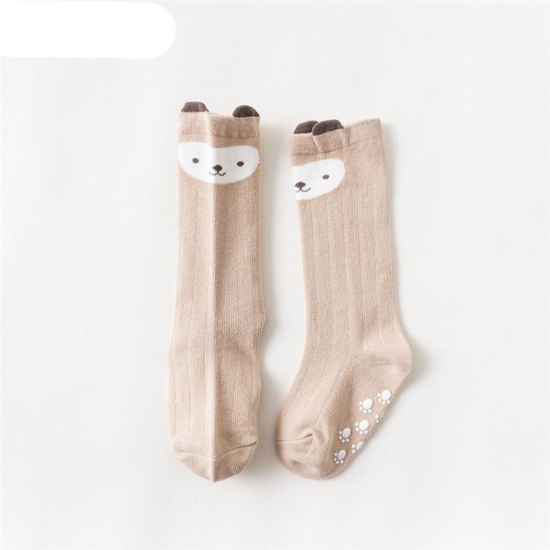 Chaussettes Bébé Blanches Montantes Premium - Design Antidérapant en Coton