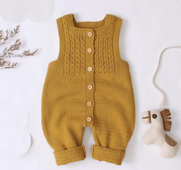 Monos de Bebé de Punto Hechos a Mano - Estilo Retro Moderno
