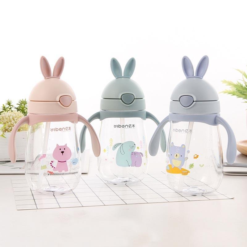 BPA-Free Rabbit Baby Feeding Cup with Straw - Ideal Training Cup for Kids - Korvel