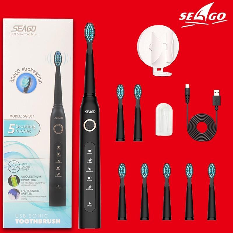 Sonic Rechargeable Electric Toothbrush with Smart Features