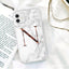 Funda de teléfono de textura de mármol blanco A-Z premium para iPhone 12 Mini