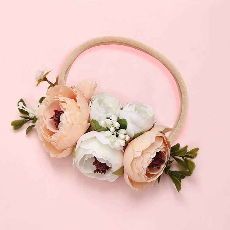 Elegant Floral Headband for Newborns - Soft & Adjustable