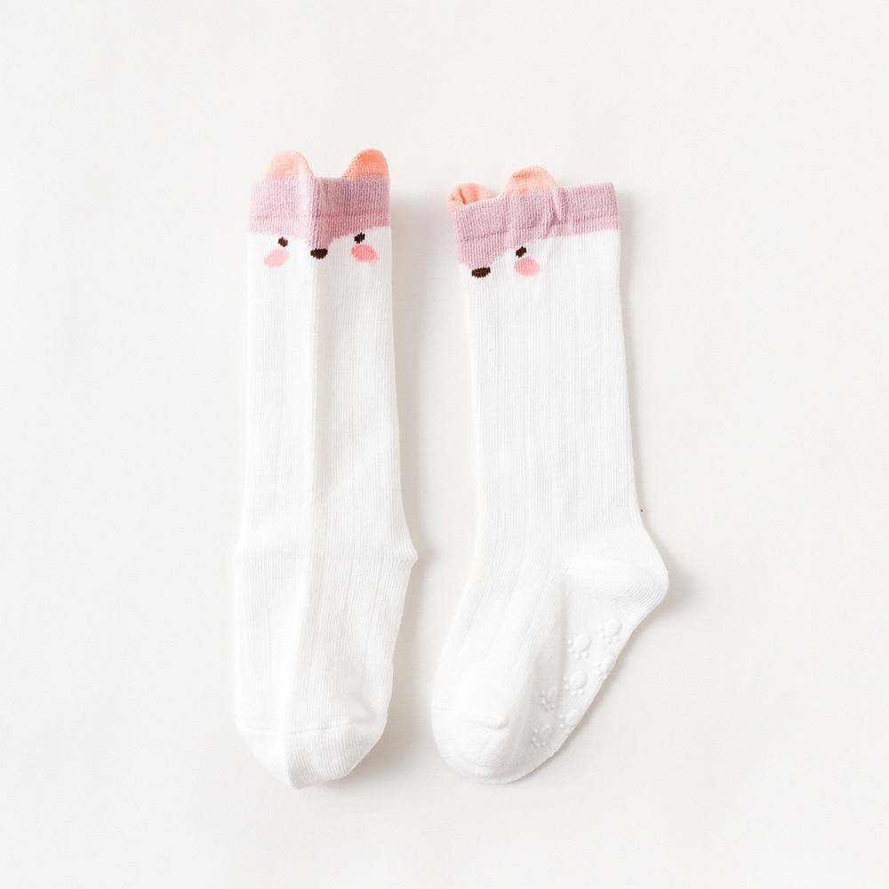 Chaussettes Bébé Blanches Montantes Premium - Design Antidérapant en Coton