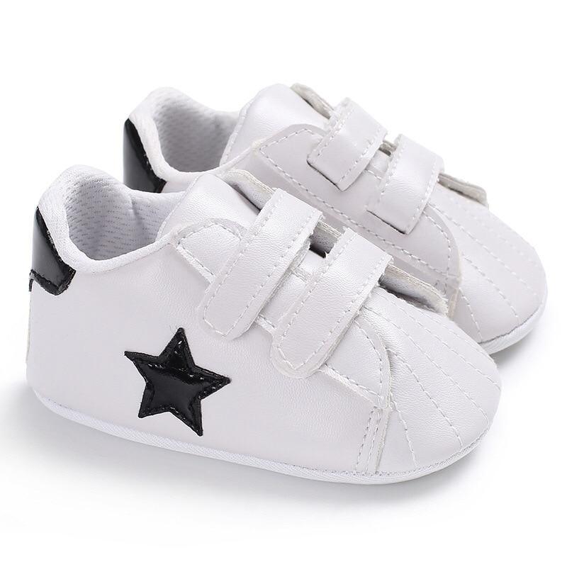 Premium Newborn Star First Walkers - Soft Sole Sneakers
