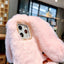 Funda de Peluche Linda y Esponjosa para iPhone - Diseño de Orejas de Conejo