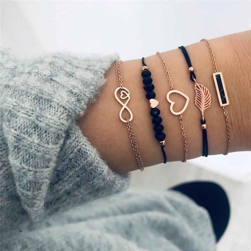 Elegant Elephant Tree of Life Tassel Bracelet Set - Luxury Jewelry for Women - Korvel