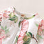 Luxury Floral Newborn Baby Girl Romper with Bow