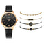 Montre analogique à quartz pour femmes avec bracelet en cuir de luxe