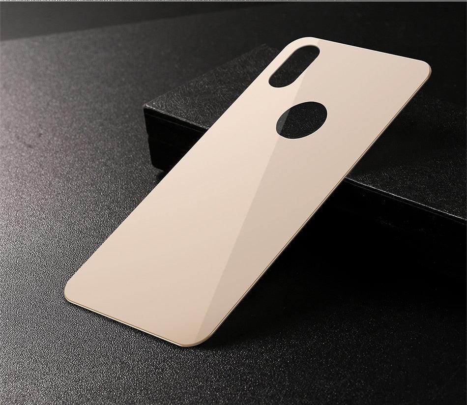 Protecteur arrière en verre trempé 9D pour modèles d'iPhone